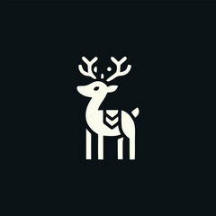 Geometric Reindeer Crest A Bold Holiday Icon