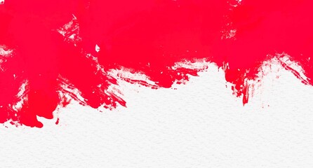 Red watercolor ink paint splash white background abstract texture artistic brush grunge colorful for business flyer template