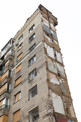 Kyiv Residential Destruction After Russian Missile and Drone Attack.