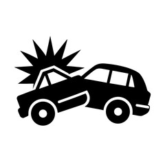 car collision vector art illustration