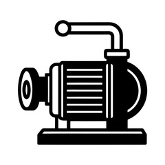 clean flat vacuum pump vector art illustration.
