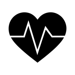 heart pulse icon vector art illustration.