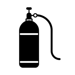 oxygen tank icon vector art illustration.
