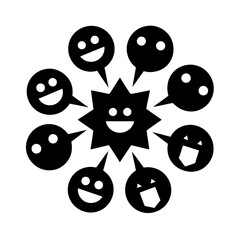 social media reaction vector art illustration.