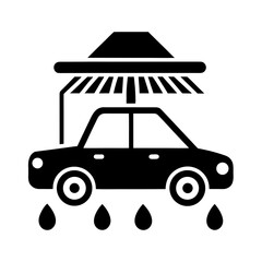 undercarriage car wash icon vector art illustration