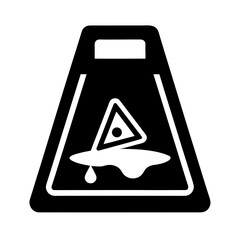 wet floor warning sign sign vector art illustration