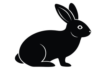 silent rabbit vector icon silhouette