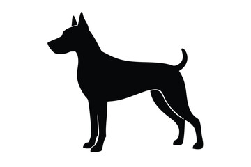 guarding dog  silhouette vector icon