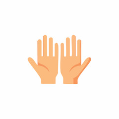 Obraz premium Open Hands Offering Concept Flat Vector Illustration Praying Hands Support