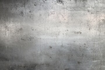 Obraz premium Worn metallic texture with fine scratches and oxidation spots, silver gray industrial surface for background, packaging design, product mockup, website banner, commercial use