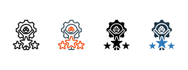 Quality Management multiple icon style vector illustration