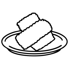 brazilian fried pastels on plate