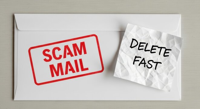 Scam Mail And Note Suggesting Urgent Action - Powered by Adobe