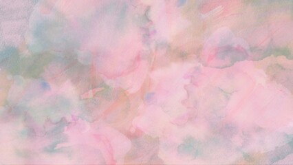 Blue and Pink Abstract Textured Watercolor Shapes and Splashes 