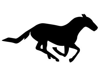 シンプルな馬のシルエット２
