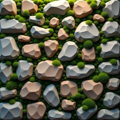 A mossy stone wall