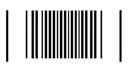 Barcode icon isolated on transparent background .  Generated with AI.