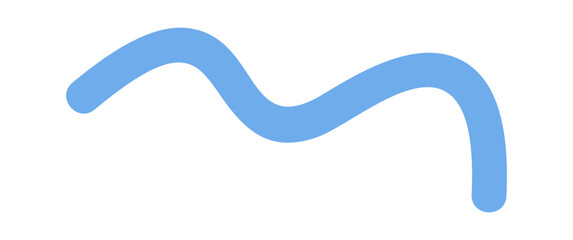 Wavy blue hand drawn line