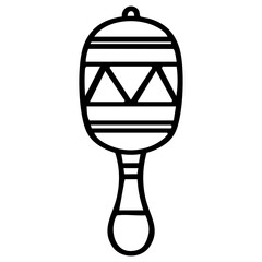 brazilian maraca traditional musical  instrument