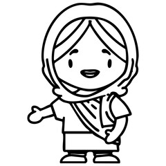 indian woman showing the way