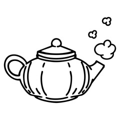 a ceramic japanese tea pot