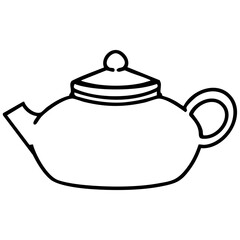 a plain japanese tea pot