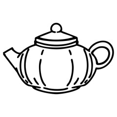 a ceramic japanese tea pot
