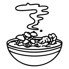 hot marinated mushrooms in japanese bowl