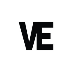 VE monogram logo design letter text name symbol monochrome logotype alphabet character simple logo