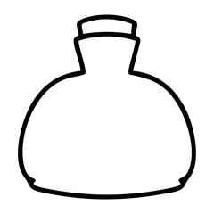 traditional clay bottle of japanese sake