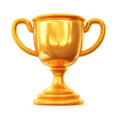 Shiny Golden Trophy with Smooth Surface and Elegant Design