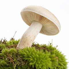 mushrooms on a green grass