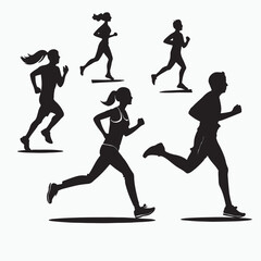 Men & Women vector silhouette illustration of multipl 1.eps