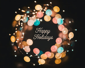 christmas greeting card with christmas tree