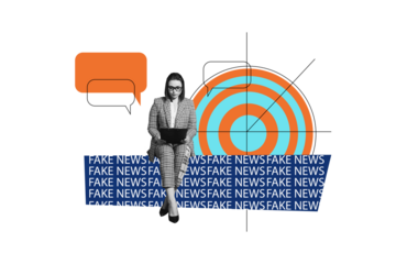 Composite collage image of marketing target trading entrepreneur business startup billboard comics zine minimal