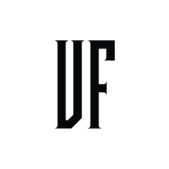 VF monogram logo design letter text name symbol monochrome logotype alphabet character simple logo
