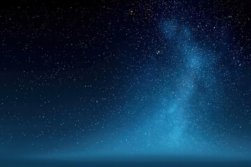 Naklejka premium Night Sky Filled With Stars And Milky Way