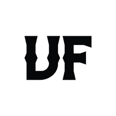 VF monogram logo design letter text name symbol monochrome logotype alphabet character simple logo