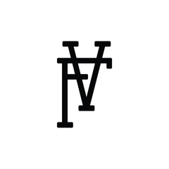 VF monogram logo design letter text name symbol monochrome logotype alphabet character simple logo
