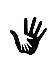 Obraz premium hand vector illustration white and black