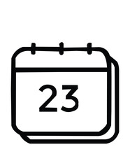 vector calendar icon white and black