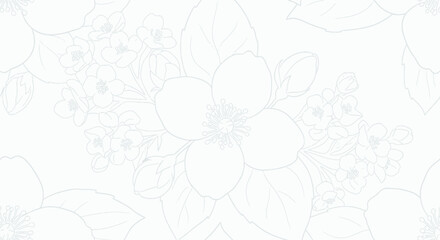 Obraz premium Soft, faded floral pattern