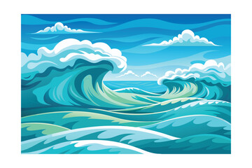 Seamless Water Surface Texture with Ocean Waves