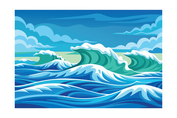 Ocean Water Texture with Natural Waves and Ripples