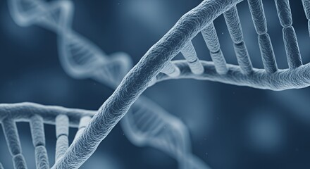 Molecular Dna Helix Structure in Scientific Illustration with Blue Tones