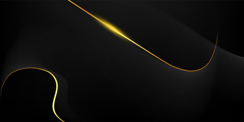 Black background with a luxurious gold effect. Vector illustration