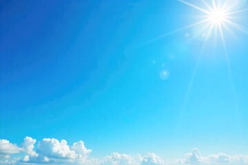 A vibrant, azure sky on a cloudless sunny day Perfect for backgrounds, travel, or summer-themed projects Shot at high noon with intense sunlight High-resolution image , outdoor, joy, serenity
