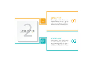 Vector infographic design template with 2 options or steps