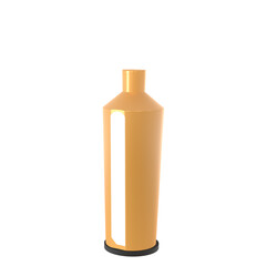 Golden Minimalist Bottle on Pedestal with transparent background