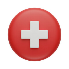 Obraz premium Red cross medical and first aid icon